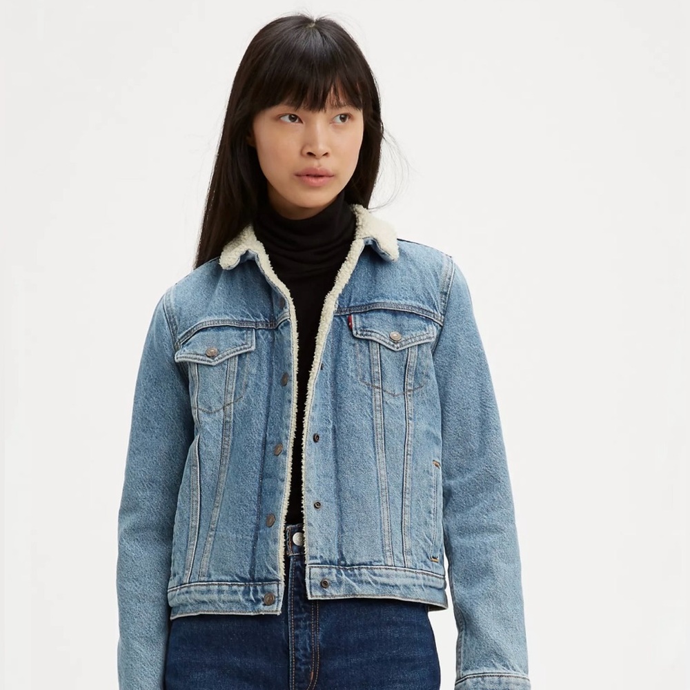 Levi's Light Blue Sherpa-Lined Denim Jacket